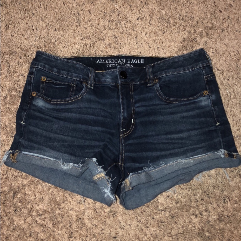 AEO X Denim Shortie Shorts